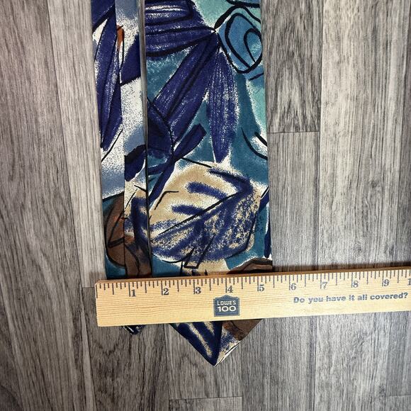 Men’s Silk Tie Sha r’e Lyon New York Handmade Italy Italian Flag Label - Picture 7 of 7